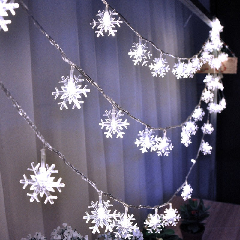 Снежинки светодиодные рождественские гирлянды
